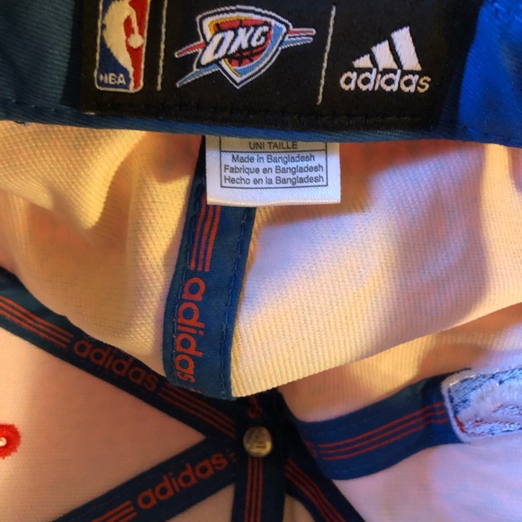 Adidas Oklahoma City Thunder NBA Basketball Hat OKC Snap Back - Picture 12 of 16
